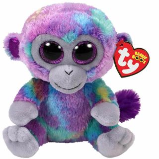 Zuri Monkey Ty Beanie Boos Plush Stuffed Animal Figure 13 " Medium Wit Tags