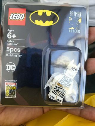 Sdcc 2019 Lego Exclusive Dc Detective Comics: Zebra Batman Minifigure Mini - Fig
