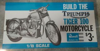 Revell Triumph 1964 Sign Motorcycle Store Display Model Bike Poster