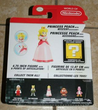 World of Nintendo Series 1 - 3 Princess Peach 4” Inch Figure Series 1 - 3 Mario 2