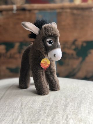 Steiff Donkey Assy 1982 - 1985 With Tag Attached To Neck