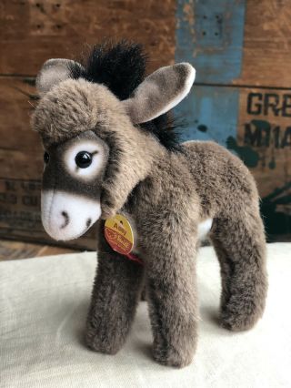 Steiff Donkey Assy 1982 - 1985 With Tag Attached to Neck 7