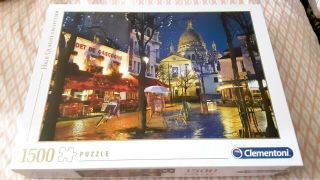 Clementoni Paris Montmartre 1500 Piece Jigsaw Puzzle Complete