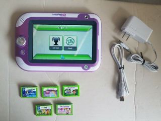 Leapfrog Leappad Xdi Purple - Charger,  Usb Cable & 5 Games