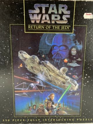 1995 Star Wars Return Of The Jedi 18x24 550 Piece Mb Puzzle Complete