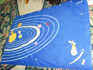 Fao Schwartz Space Big Solar System Huge Banner 47x71 " Large Wall Play Toy Wow