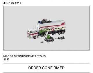 Transformers Ghostbusters Optimus Prime Ecto - 35 2019 Sdcc Comic Con Exclusive