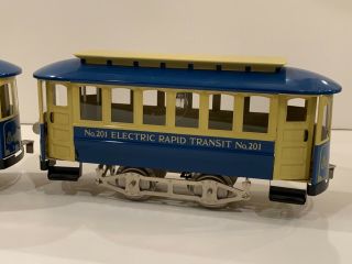 Lionel Classics Electric Rapid Transit 200 & 201 Trolley Trailer Standard Gauge 3