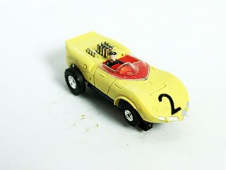 Aurora Ho Slot Car T - Jet Yellow 2 Chaparral