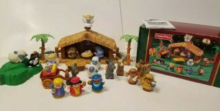 2002 Fisher Price Little People Deluxe Christmas Story Nativity Complete
