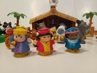 2002 Fisher Price Little People Deluxe Christmas Story Nativity Complete 4