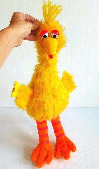 1980 Vtg Gabriel Talking Big Bird Plush Puppet Doll Jim Henson Muppets 22 "