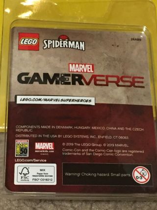 SDCC 2019 Lego Minifigure PS4 Spider - Man Comic Con Exclusive Marvel Spiderman 2