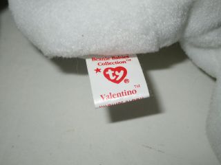 Valentino Ty beanie baby brown nose mismatched tags.  Ty tag 1994,  tush tag 1993. 5