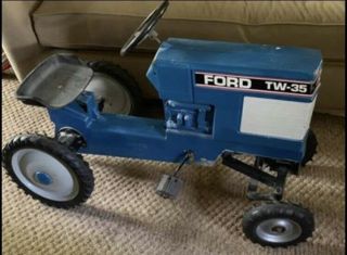 Vintage Die Cast Blue Ford Tw - 35 Kids Pedal Tractor