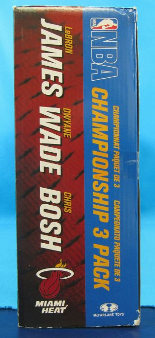 McFarlane Toys NBA Miami Heat Championship 3 - pack LeBron James Wade Bosh 3