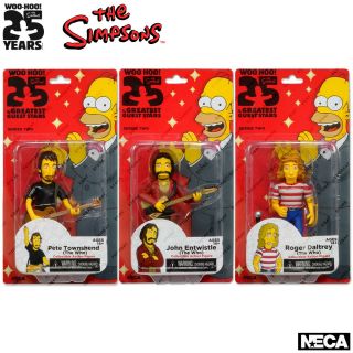 Neca The Simpsons Series 2,  The Who Full Set Figures,  3 Pc.