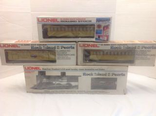 Lionel 6 - 8004 Rock Island & Peoria Locomotive With Passenger Cars 0 - 027 Gauge
