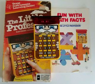 Little Professor 1978 Texas Instruments Learning Center Calculator Box & Booklet
