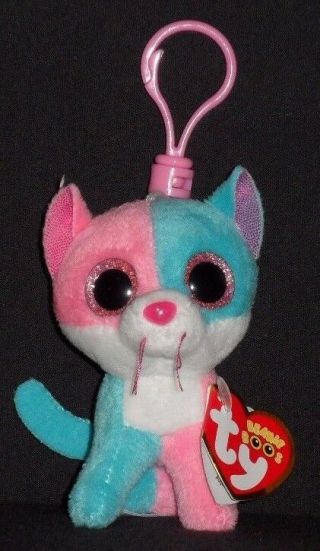 Ty Beanie Boos - Fiona The Cat Key Clip - Justice Exclusive - With Tags