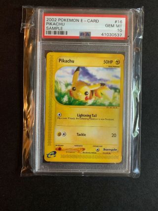 PSA 10 GEM Pikachu 016/093 SAMPLE Set 2002 E Reader Pokemon Card 3