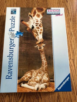 Ravensburger Puzzle 15115 Giraffe First Kiss 1000 Piece Panorama Complete