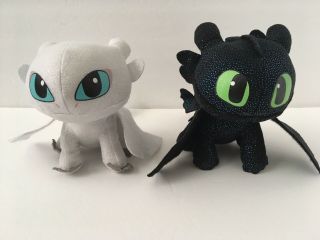 How To Train Your Dragon The Hidden World 9 " Toothless Light Fury Glitter Plush