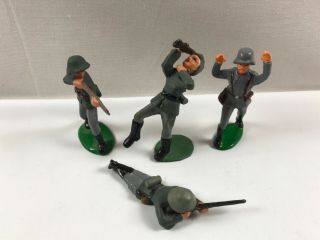 4 Toy Metal Lead Germany Soldiers Figures Barclay Wehrmacht 32