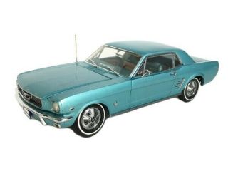1:18 Classic Carlectables 1966 Ford Mustang Lhd In Tahoe Turquoise Pony Sg Mod