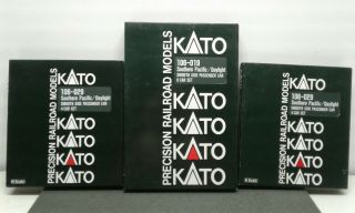 Kato Southern Pacific Daylight Smooth Side Passenger Sp Car Set 106 - 019 106 - 029