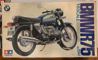 Rare Vintage Tamiya 1/6 Bmw R75 Motorcycle Model Kit