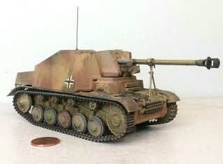 1:35 Scale Built German Panzerjager Marder Ii Sd.  Kfz 131 Camo Wwii Tank