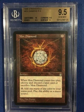 Mox Diamond - Stronghold Bgs 9.  5 (w/ 10 Sub) Gem Mtg