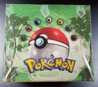Pokemon 1999 - 2000 Jungle Booster Box 36 Booster Packs Curved Logos