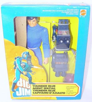 Mattel Usa Big Jim 10 " Thunder Blue Space Agent Action Figure Misb`84 Top Rare