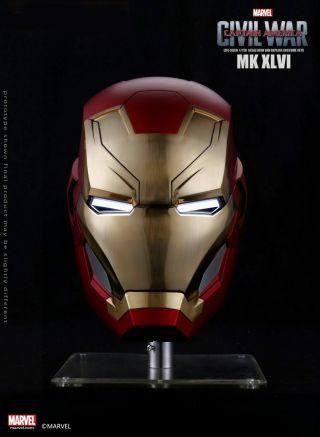 Iron Man Mark Mk46 1/1 Helmet Captain America Civil War Automatic Mask Marvel Au