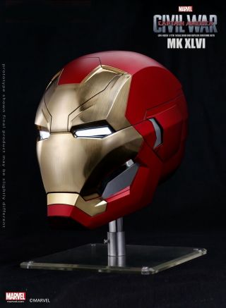 Iron Man Mark MK46 1/1 Helmet Captain America Civil War Automatic Mask Marvel AU 2