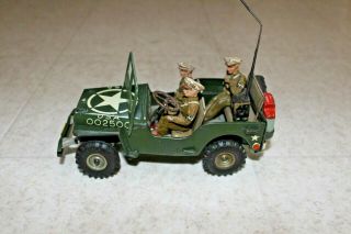 Vintage Arnold Us Zone Germany 2500 Jeep With 3 Soldiers Mp Wind Up Rare