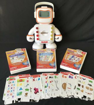 Playskool Alphie The Learning Robot - With 3 Booster Card Packs Euc