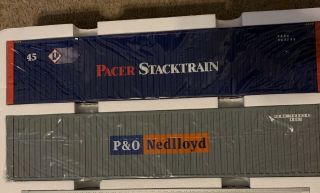 USA Trains R1711Y Intermodal Multipack Set 5 - 6 Containers Hard Item To Find 3