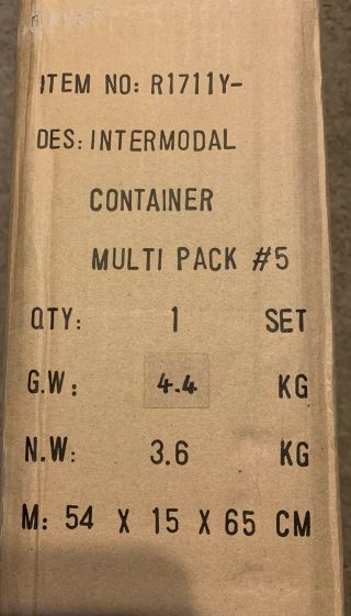 USA Trains R1711Y Intermodal Multipack Set 5 - 6 Containers Hard Item To Find 9