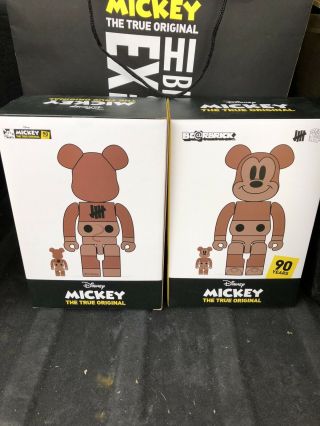 Disney Medicom Undftd Mickey Mouse Exhibition Nyc Bearbrick 400 100 Exclusive