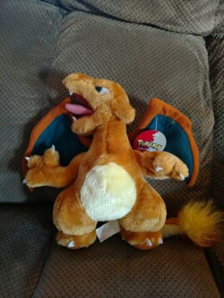 Pokemon Charizard Plush 26 " Doll Toy With Tags Vintage 1999