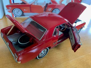 Classic Carlectables 1966 Ford Mustang RHD 1/18 Diecast Candy Apple Red Car 5