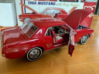 Classic Carlectables 1966 Ford Mustang RHD 1/18 Diecast Candy Apple Red Car 6
