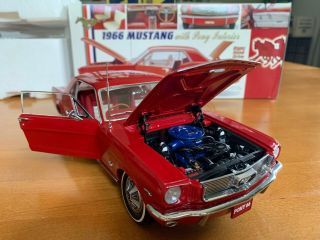 Classic Carlectables 1966 Ford Mustang RHD 1/18 Diecast Candy Apple Red Car 7