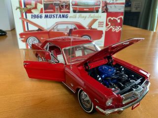 Classic Carlectables 1966 Ford Mustang RHD 1/18 Diecast Candy Apple Red Car 8