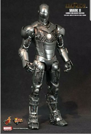 1/6 Hot Toys Iron Man 2 Mark Ii Armor Unleashed 12 " Mms150 Sideshow Exclusive