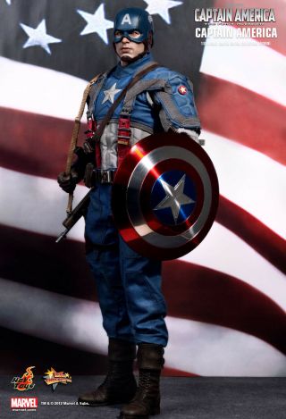 Marvel Hot Toys Captain America The First Avenger 1/6 Scale Figure Mms 156