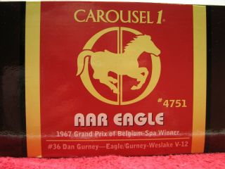 Carousel 1/18 AAR Dan Gurney Eagle Formula One Spa Winner 10